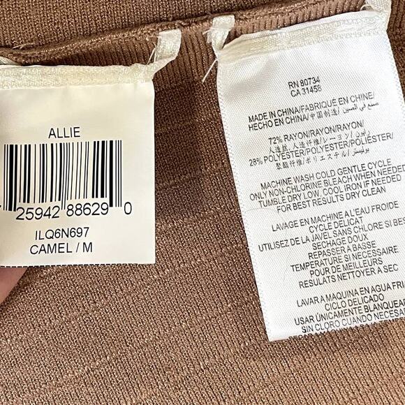 BCBGMaxAzria Size M Allie Knit Dress Fit & Flare Career Minimalist Capsule NWOT - Picture 7 of 12